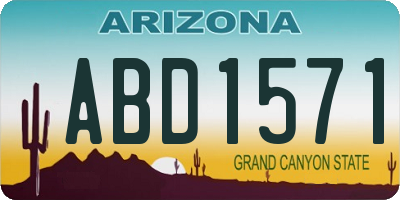 AZ license plate ABD1571