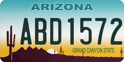AZ license plate ABD1572