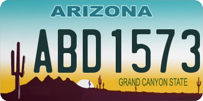 AZ license plate ABD1573