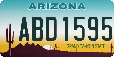 AZ license plate ABD1595