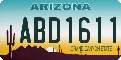 AZ license plate ABD1611