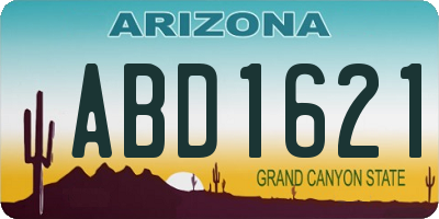 AZ license plate ABD1621