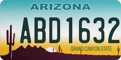 AZ license plate ABD1632