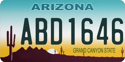 AZ license plate ABD1646