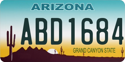 AZ license plate ABD1684