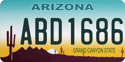 AZ license plate ABD1686