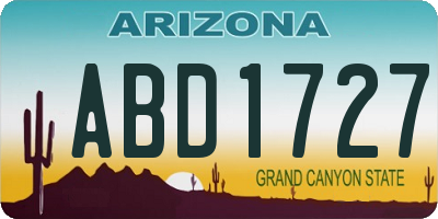 AZ license plate ABD1727