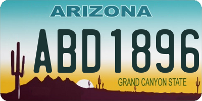 AZ license plate ABD1896