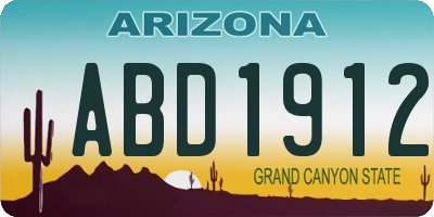 AZ license plate ABD1912