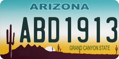 AZ license plate ABD1913