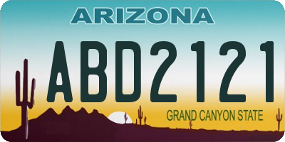 AZ license plate ABD2121