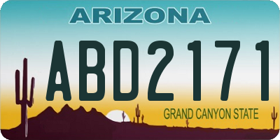 AZ license plate ABD2171