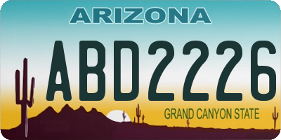 AZ license plate ABD2226