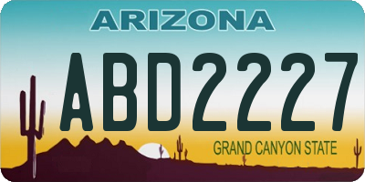 AZ license plate ABD2227