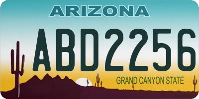 AZ license plate ABD2256
