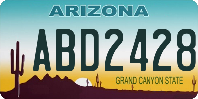 AZ license plate ABD2428