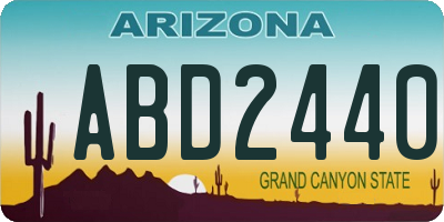 AZ license plate ABD2440