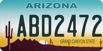 AZ license plate ABD2472