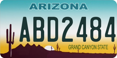 AZ license plate ABD2484