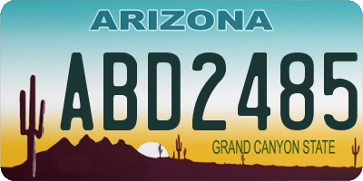 AZ license plate ABD2485