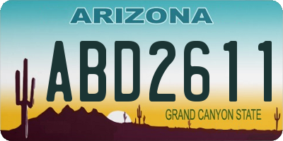 AZ license plate ABD2611