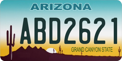 AZ license plate ABD2621
