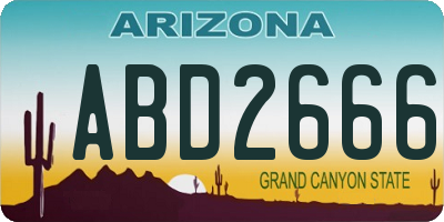 AZ license plate ABD2666
