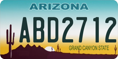 AZ license plate ABD2712