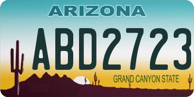 AZ license plate ABD2723