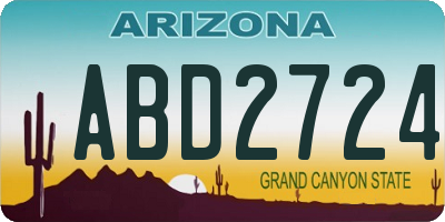 AZ license plate ABD2724