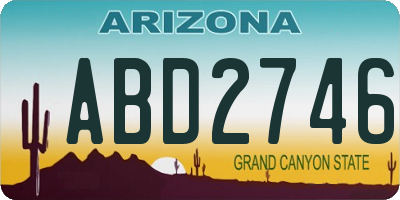 AZ license plate ABD2746