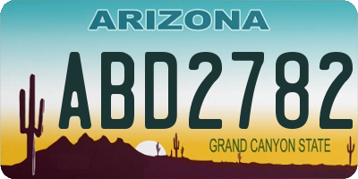 AZ license plate ABD2782