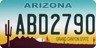 AZ license plate ABD2790