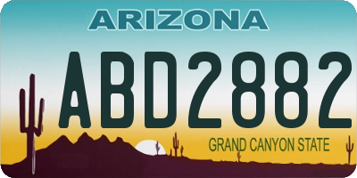 AZ license plate ABD2882