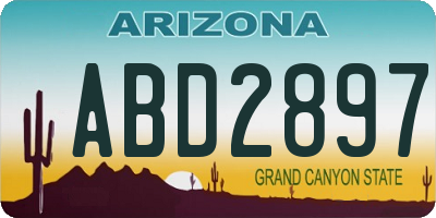 AZ license plate ABD2897
