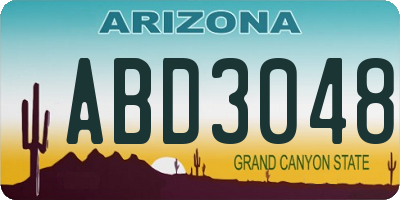 AZ license plate ABD3048