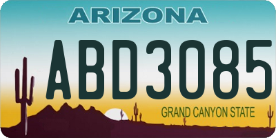 AZ license plate ABD3085