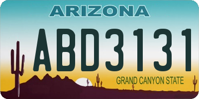 AZ license plate ABD3131
