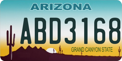 AZ license plate ABD3168