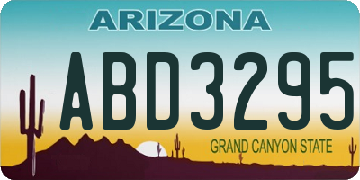 AZ license plate ABD3295