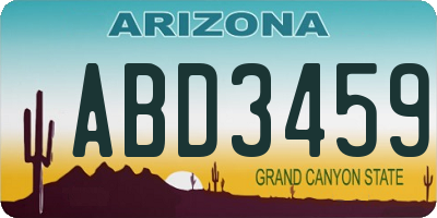 AZ license plate ABD3459