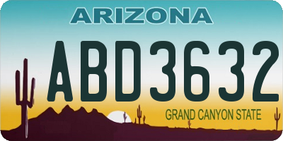 AZ license plate ABD3632