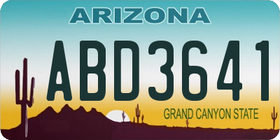 AZ license plate ABD3641