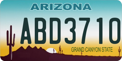 AZ license plate ABD3710