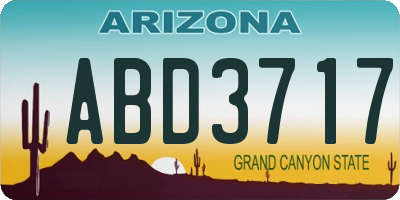 AZ license plate ABD3717
