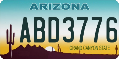 AZ license plate ABD3776