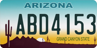 AZ license plate ABD4153