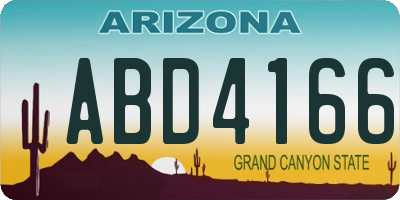 AZ license plate ABD4166