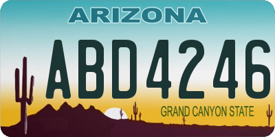 AZ license plate ABD4246