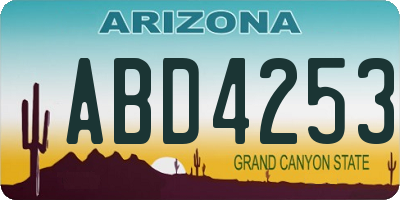 AZ license plate ABD4253